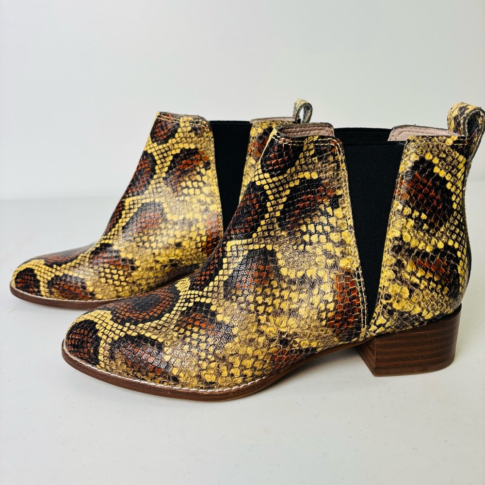 Madewell Carina Snakeskin Ankle Boots